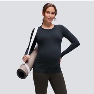 CRZ Yoga Maternity Crewneck Long Sleeve Shirt